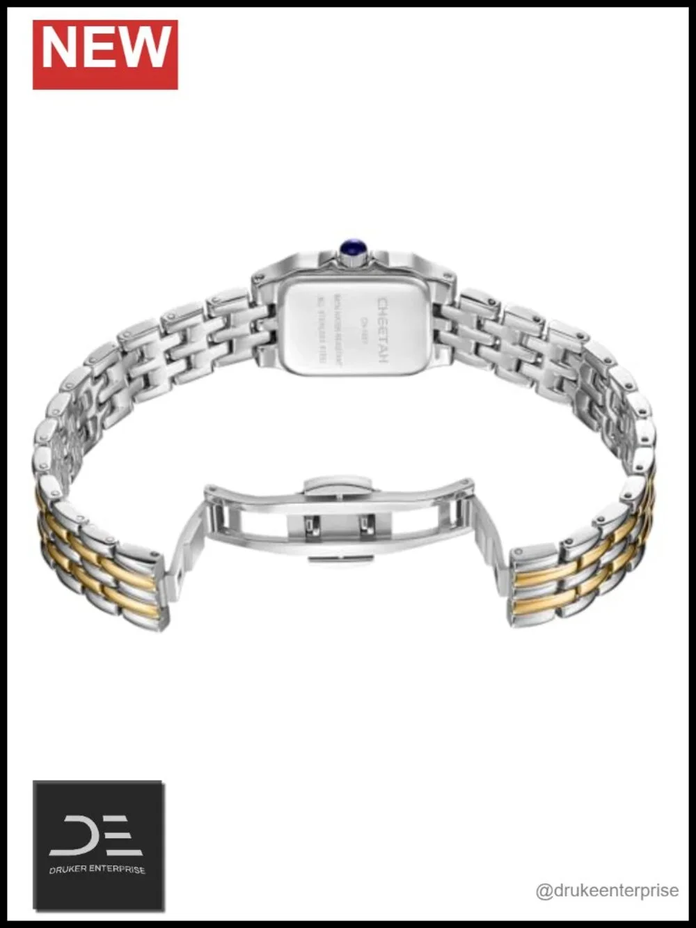 Gold Plated Square Watch with Roman Dial Small Vintage Bracelet Japanese Quartz